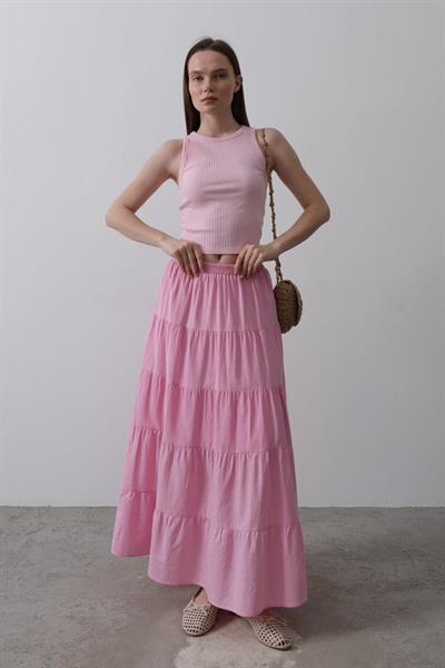 KAT KAT KETEN ETEK - Şeker Pembe