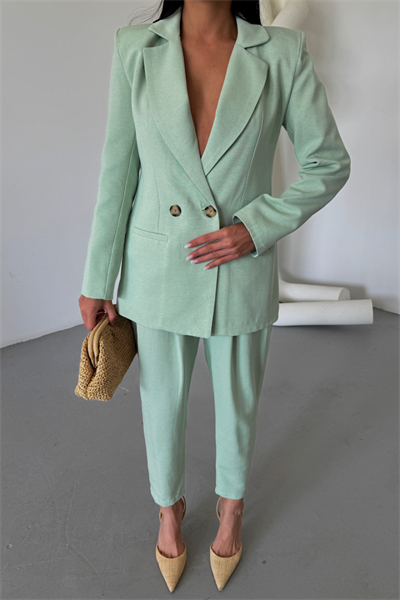 KETEN CEKET - PANTOLON TAKIM - Mint