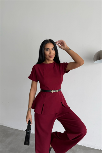 KISA KOL TASARIM TULUM - Bordo