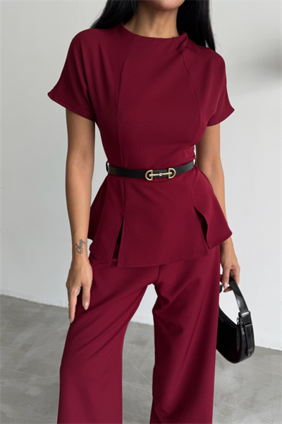 KISA KOL TASARIM TULUM - Bordo