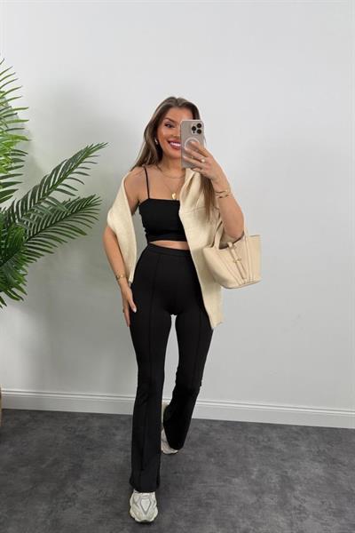 Kadın Amazon Kumaş çımalı Tayt