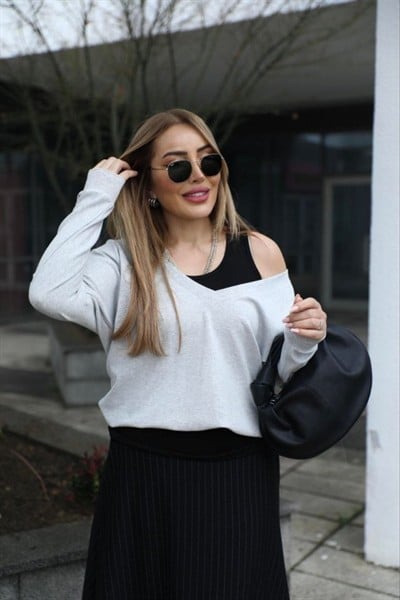 Kadın Atlet Bluz Ve Etek üçlü Takım