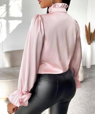 Kadın Balıkçı Yaka Gül Detay Fırsat ürün Gömlek