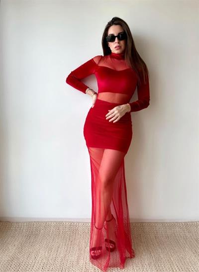 Kadın Balıkçı Yaka Transparan Dekolteli Fırsat ürün Elbise