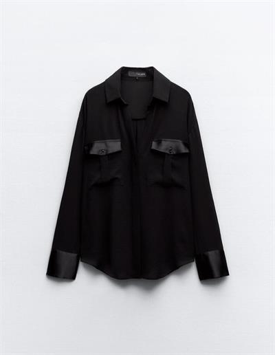 Kadın Cep Ve Manşet Detay Fırsat ürün Gömlek