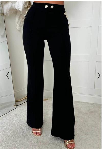 Kadın Dalgıç Kumaş Düğme Detaylı Yelek Pantolon Ikili Takım