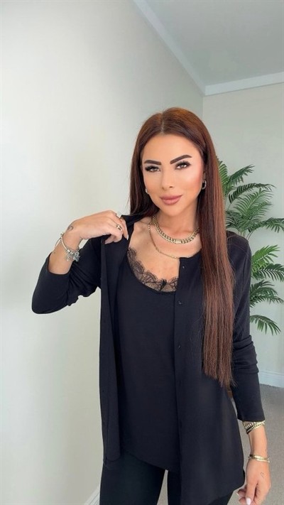 Kadın Dantel Güpür Detay Tek Parça Hırkalı Bluz