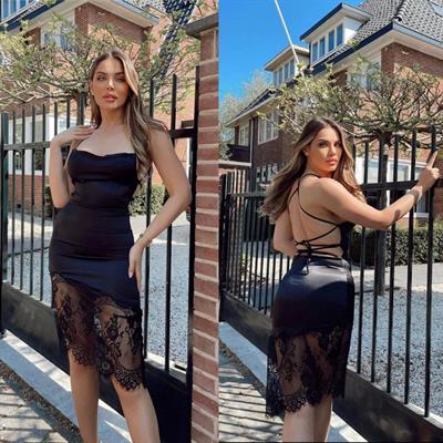 Kadın Derin Göğüs Ve Sırt Dekolteli Dantel Güpür Transparan Fırsat ürün Seksi Elbise