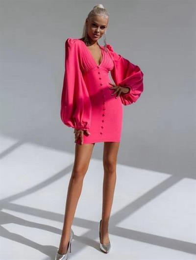 Kadın Derin Göğüs Ve Sırt Dekolteli Fırsat ürün Mini Elbise