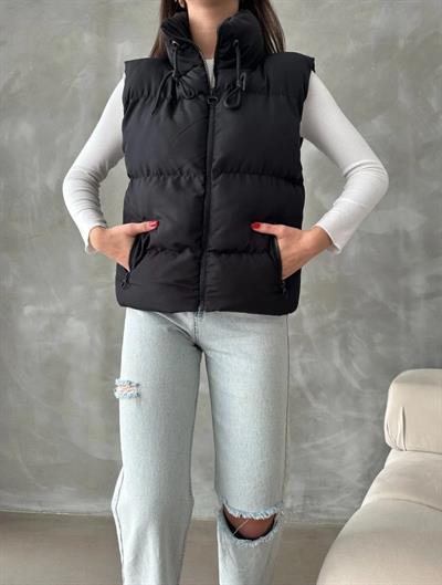 Kadın Dik Yaka şişme Spor Yelek