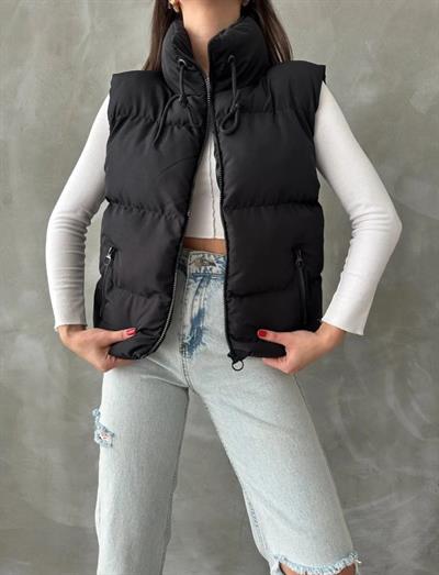 Kadın Dik Yaka şişme Spor Yelek