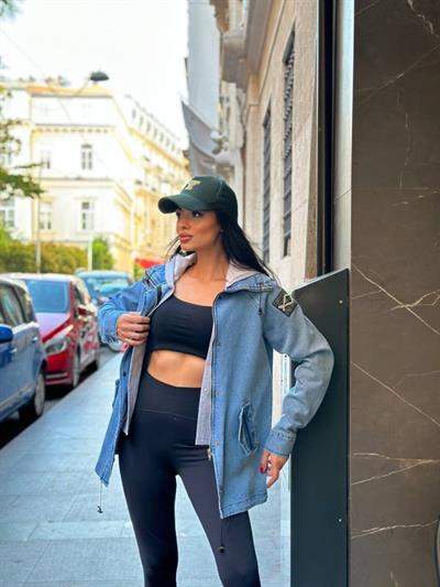 Kadın Ek Parça Kapüşon Kol Arma Detay Gabardin Ceket