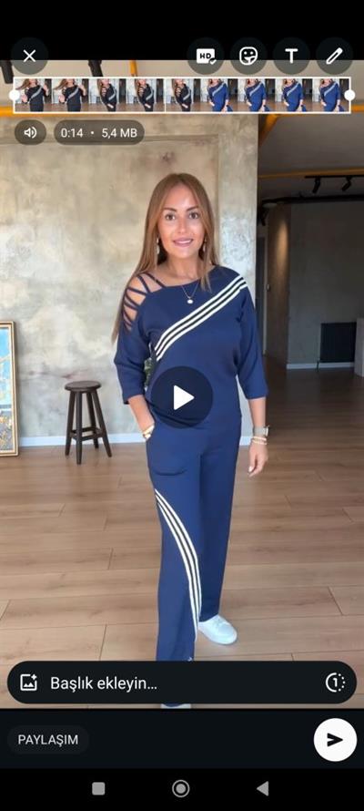 Kadın Fakir Kollu Omuz Dekolteli çapraz Ribana Detay Bluz Ve Pantolon Ikili Takım