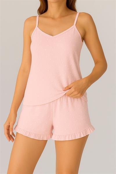 Kadın Ip Askılı Atlet Ve Alt Pon Pon Aerobin Short Takım