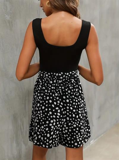 Kadın Kalın Askılı üstü Viskon Altı Dalgıç Salaş şort Tulum