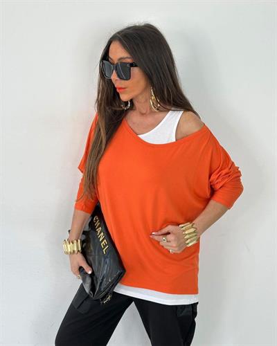 Kadın Kayık Yaka Omuz Dekolteli Atlet Detay Bluz