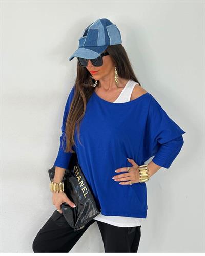 Kadın Kayık Yaka Omuz Dekolteli Atlet Detay Bluz