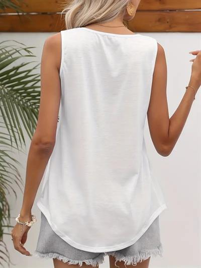 Kadın Kısa Kollu Geometrik Yaka Salaş Viskon Bluz