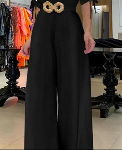 Kadın Kısa Kollu Inci Detay Kemer Dahil Tulum