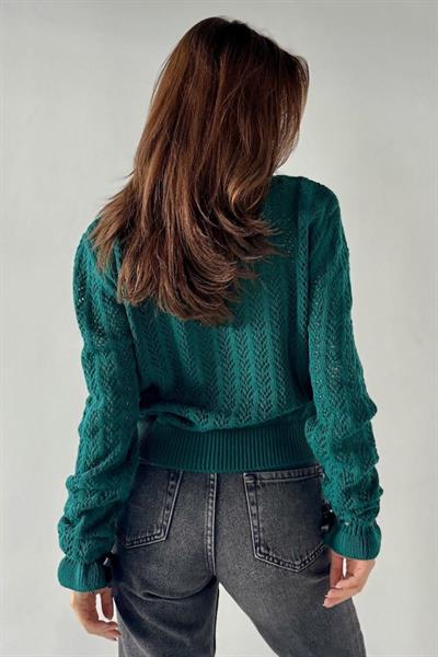 Kadın Kol Ve Yaka Fiyonklu Kazak