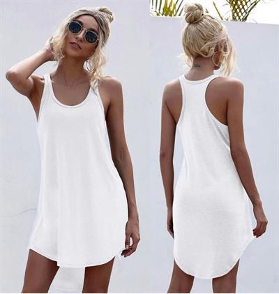 Kadın Kolsuz Halter Yaka Viskon Mini Elbise