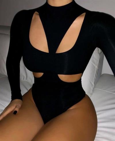 Kadın Parça Kesim Dalgıç Kumaş Fırsat Ürün Bodysuit