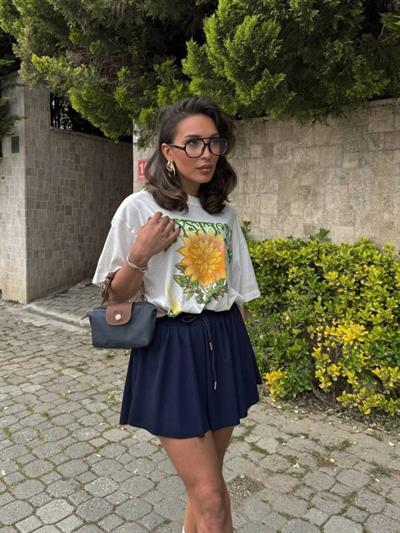 Kadın Sandy Kumaş Bağıcık Detaylı şort