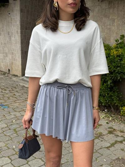 Kadın Sandy Kumaş Bağıcık Detaylı şort