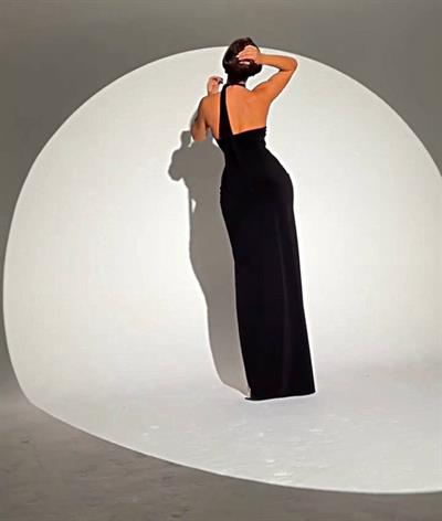 Kadın Sandy Kumaş Yırtmaç Ve Sırt Dekolteli Maxi Boy Elbise