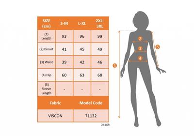 Kadın Sıfır Kol Göğüs Altı Pileli Viskon Elbise