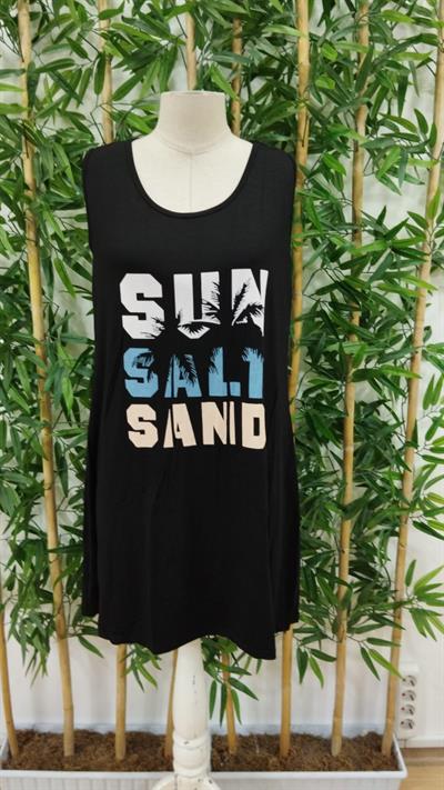 Kadın Sıfır Kol Yuvarlak Baskılı Kısa Viskon Elbise