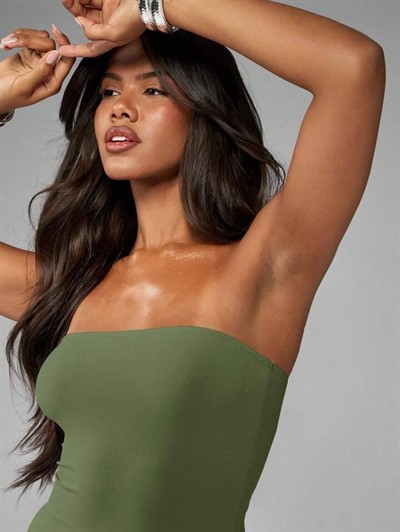 Kadın Straplez Mini Elbise