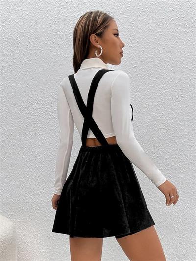 Kadın Triko Boğazlı Salopet Elbise