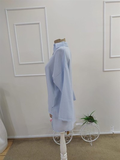Kadın Truvakar Kollu Yakalı Rahat Tunik