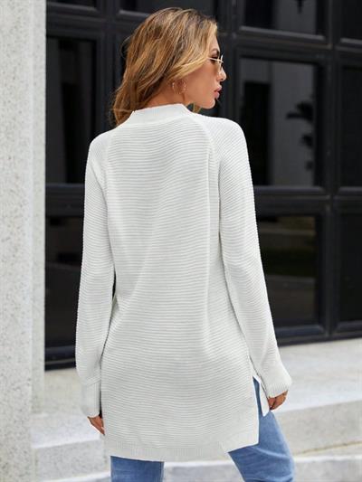 Kadın Uzun Kollu Göğüs Pencere Detay Triko Bluz