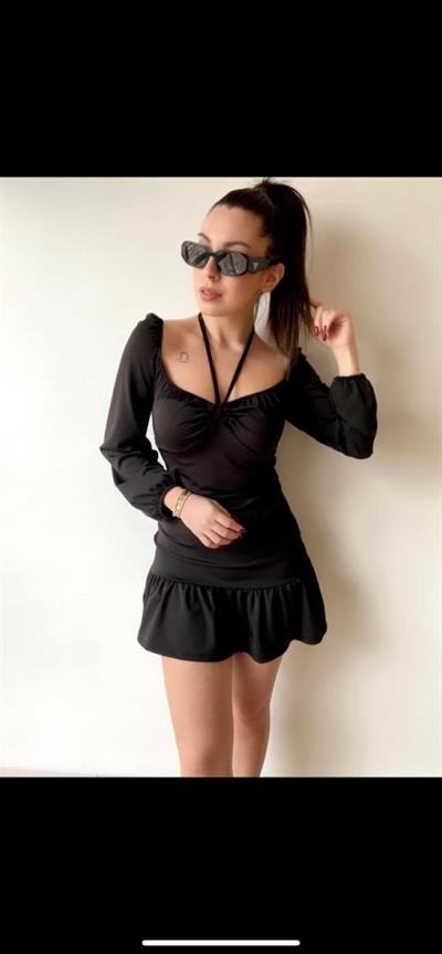 Kadın Uzun Kollu Halter Yaka Detay Mini Elbise