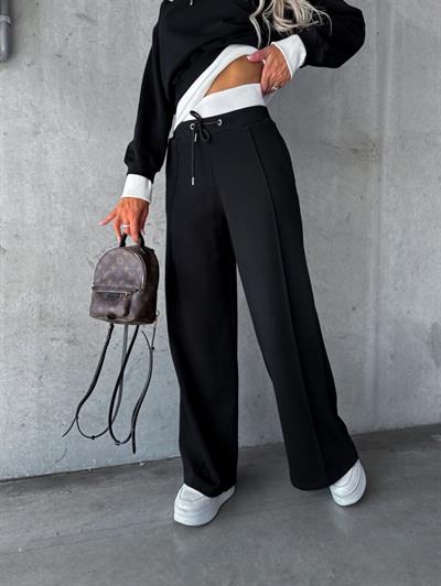 Kadın Uzun Kollu Kapüşonlu Etek Ucu Kol Ağzı Ve Pantolon Beli Ribana Detaylı Iki Iplik Ikili Takım