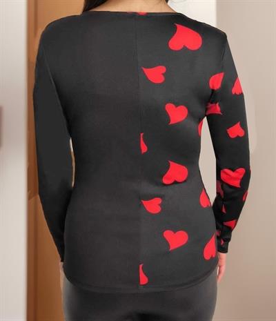 Kadın Uzun Kollu Kruvaze Yaka Dalgıç Bluz