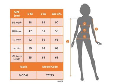 Kadın Uzun Kollu V Yakalı Desenli Modal Mini Elbise