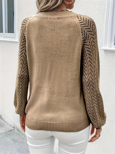 Kadın Uzun Kollu V Yakalı Triko Bluz