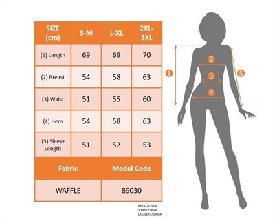 Kadın Uzun Kollu V Yakalı Waffle Bluz