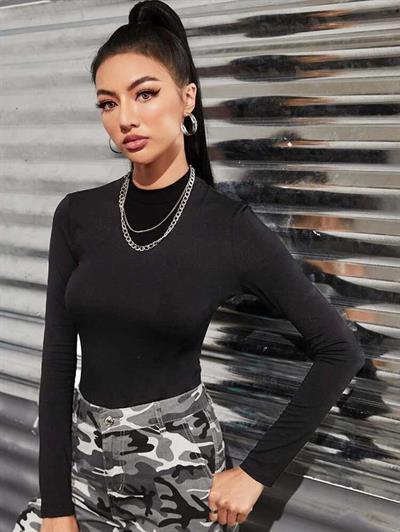 Kadın Uzun Kollu Viskon Bluz