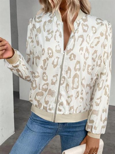 Kadın Uzun Kollu önden Fermuarlı Modal Ceket