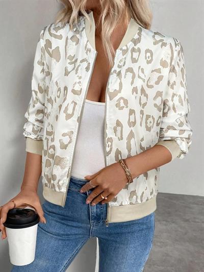 Kadın Uzun Kollu önden Fermuarlı Modal Ceket