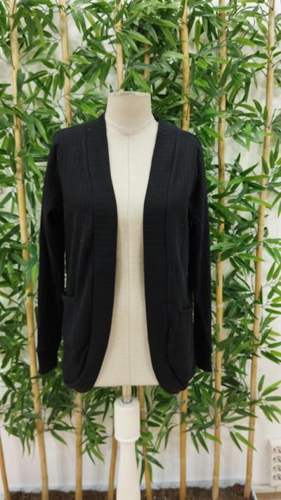 Kadın Uzun Kollu önü Açık Cepli şardonlu Kaşkorse Hırka