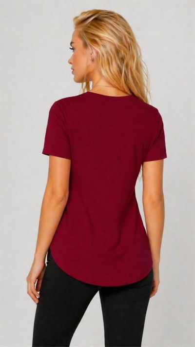 Kadın Yırtmaç Detaylı Viskon Kumaş Bluz