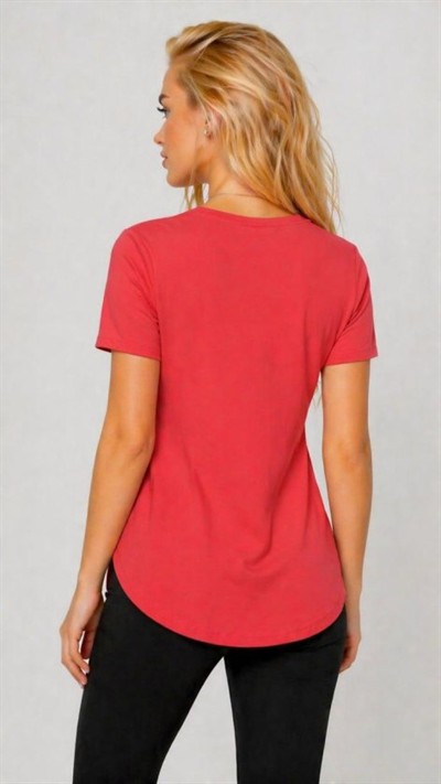 Kadın Yırtmaç Detaylı Viskon Kumaş Bluz