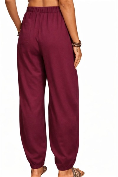 Kadın Yüksek Bel Cep Detaylı Pantolon