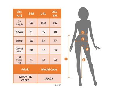 Kadın Yüksek Bel Cepli Paçası Lastikli Ithal Krep Pantolon