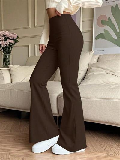 Kadın Yüksek Bel Ispanyol Paçalı Pantolon Tayt